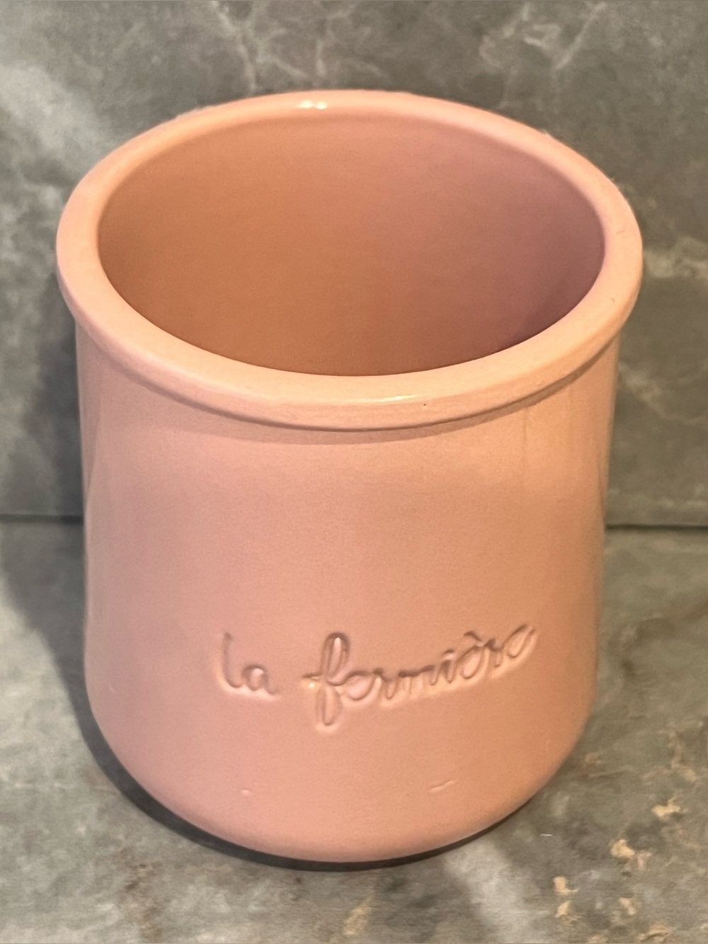 La Fermiere Limited Edition Color in Pink Ceramic Crock Vase
